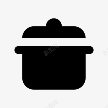 烹饪锅平底锅材料图标图标