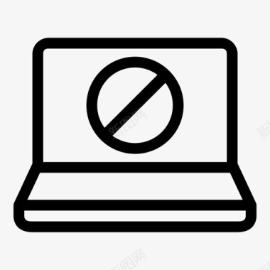 笔记本电脑被阻止1拒绝图标图标