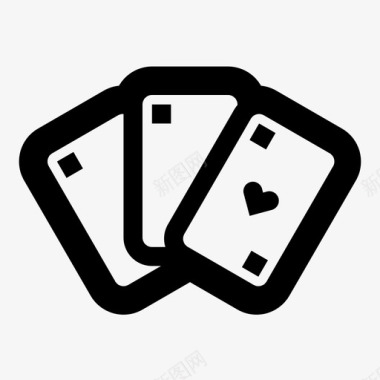 扑克牌纸牌游戏有用的图标游戏乐趣图标