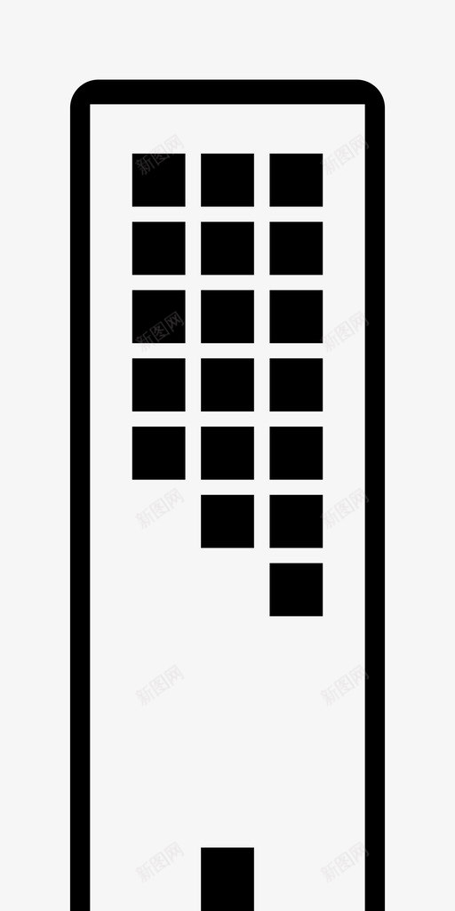 摩天大楼公寓建筑图标svg_新图网 https://ixintu.com 中心 住宅 公寓 商业 建筑 摩天大楼 纽约 高大