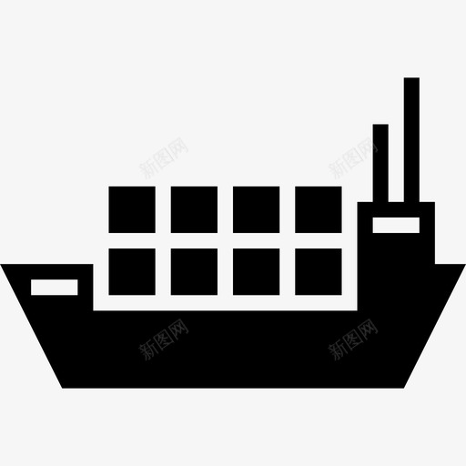 货船集装箱物流图标svg_新图网 https://ixintu.com 物流 货船 运输 运输和物流标志 集装箱