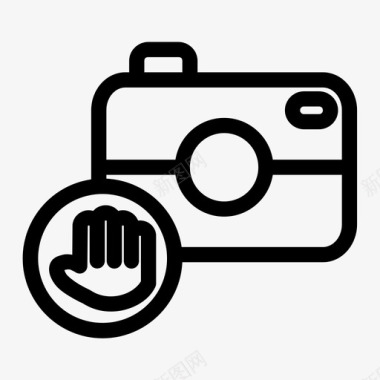 阻止摄像头手照片图标图标
