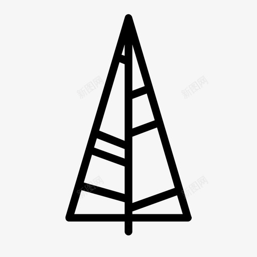 松树三角形代表性图标svg_新图网 https://ixintu.com 三角形 不对称内部 代表性 常绿 松树 森林 现代 线性