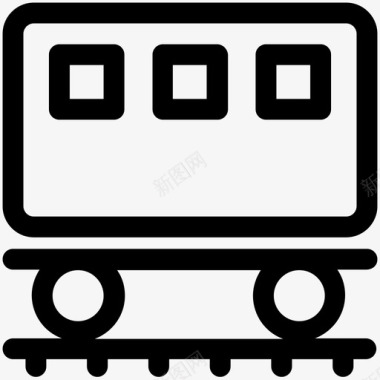 货运列车铁路运输货运图标图标