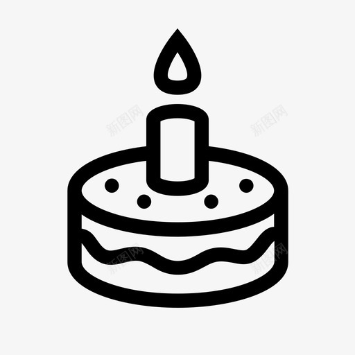 生日蛋糕蜡烛切片图标svg_新图网 https://ixintu.com 切片 生日蛋糕 蜡烛