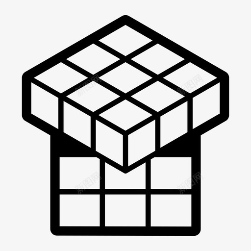 rubiks立方体儿童玩具问题解决图标svg_新图网 https://ixintu.com rubikscube rubiks立方体 儿童玩具 益智游戏 问题解决