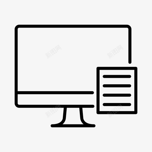 计算机文件列表监视器图标svg_新图网 https://ixintu.com 列表 监视器 系统 计算机文件