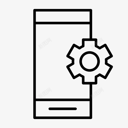 移动设置配置手机图标svg_新图网 https://ixintu.com 工具 手机 智能手机 移动设置 网站开发 配置