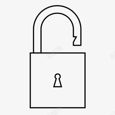 钥匙锁打开密码保险箱图标图标