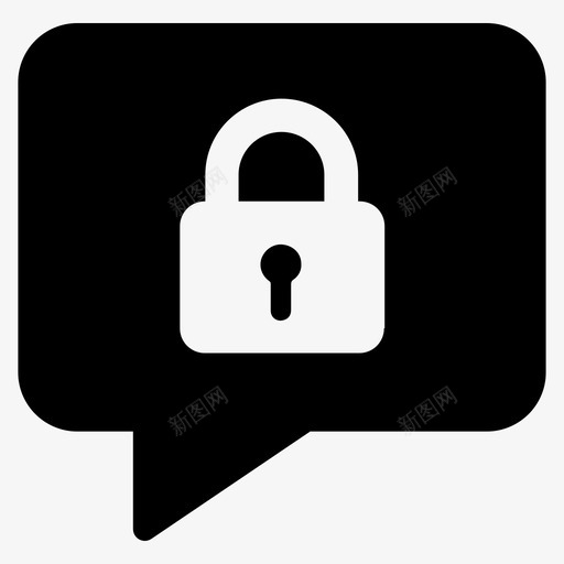 私人信息锁定安全图标svg_新图网 https://ixintu.com 安全 消息传递第二卷 私人信息 锁定