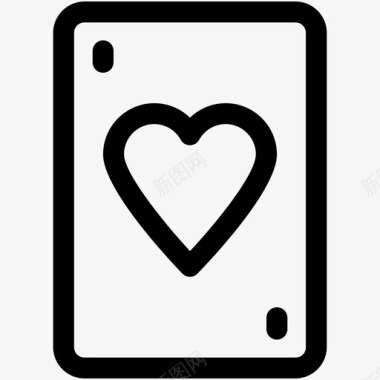 心脏卡心脏王牌赌场图标图标