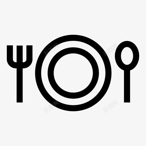 菜厨房餐图标svg_新图网 https://ixintu.com 厨房 菜 食物和厨房轮廓图标集 餐 餐厅