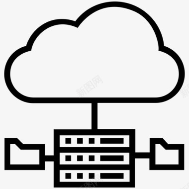 云计算云服务器云计算技术图标图标