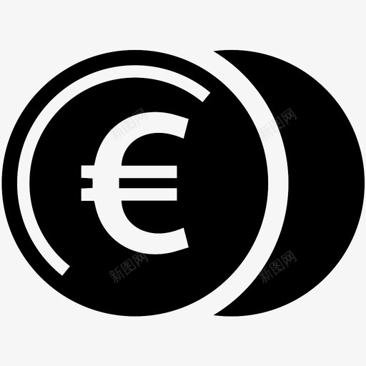 欧元硬币现金货币图标svg_新图网 https://ixintu.com 欧元硬币 欧洲货币 现金 货币