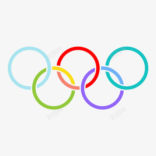 奥林匹克五环奥运会标志图标svg_新图网 https://ixintu.com 体育 奥林匹克五环 奥运会 标志