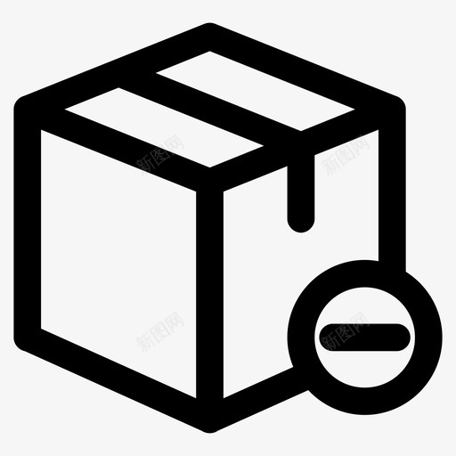 包裹删除箱子纸板图标svg_新图网 https://ixintu.com 包裹 包裹删除 移动 箱子 纸板 递送