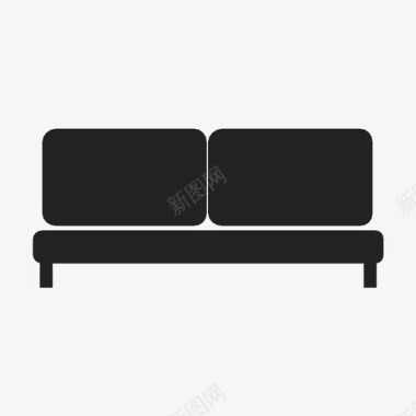 沙发长沙发休息室图标图标
