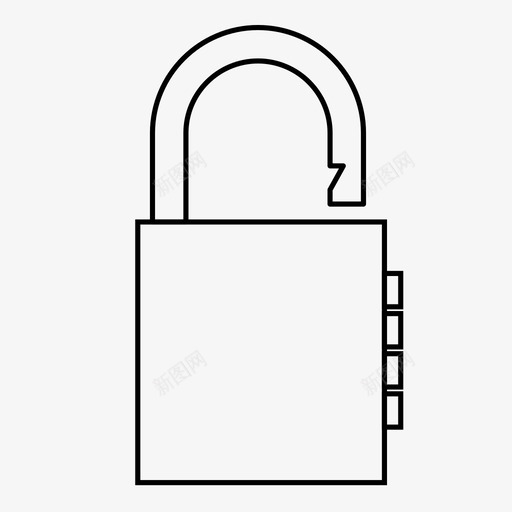 组合锁打开密码安全图标svg_新图网 https://ixintu.com 安全 密码 组合锁打开 解锁 锁定细线
