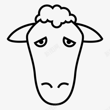 羊头动物食物图标图标