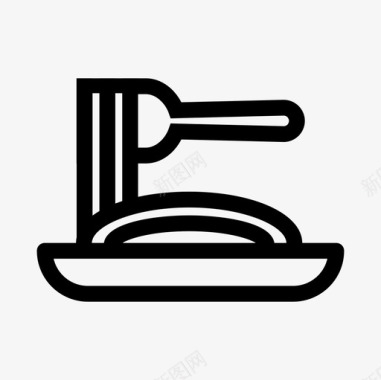 意大利面食物面条图标图标