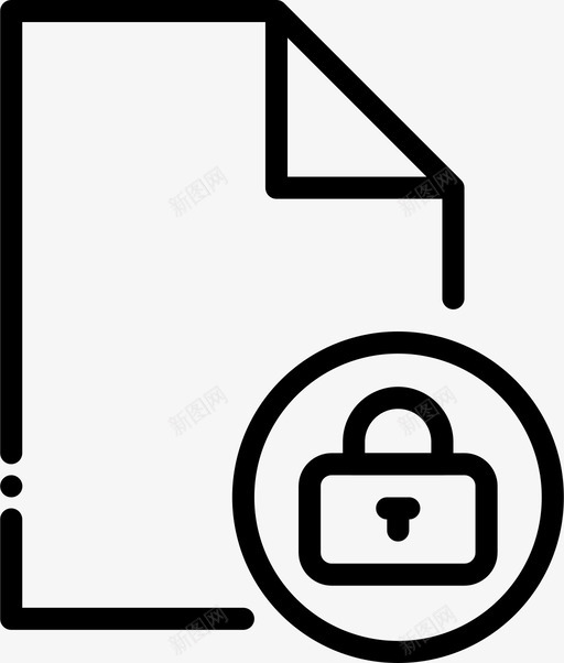锁定文件共享类型图标svg_新图网 https://ixintu.com 共享 共享文件大纲集合 类型 锁定文件