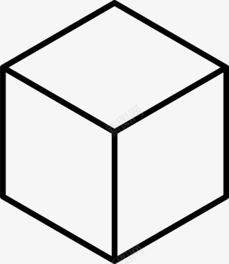立方体三维等轴测图标图标