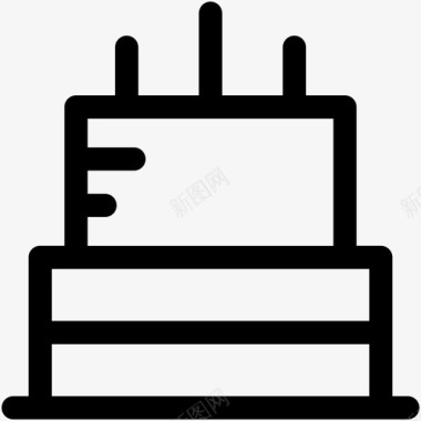 生日蛋糕周年纪念日蜡烛图标图标