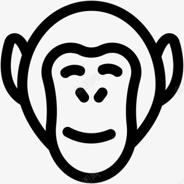 猴子丘陵地区淘气图标图标