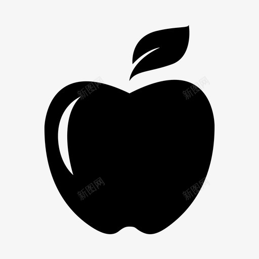 苹果水果健康图标svg_新图网 https://ixintu.com 健康 学习 教育 水果 美味的苹果 苹果