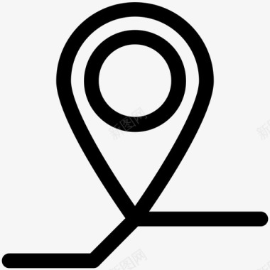 地图别针旅行地图定位器图标图标