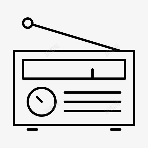 收音机设备电子产品图标svg_新图网 https://ixintu.com 小工具 收音机 电子产品 硬件 设备