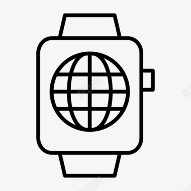 智能手表全球苹果智能手表时钟图标图标