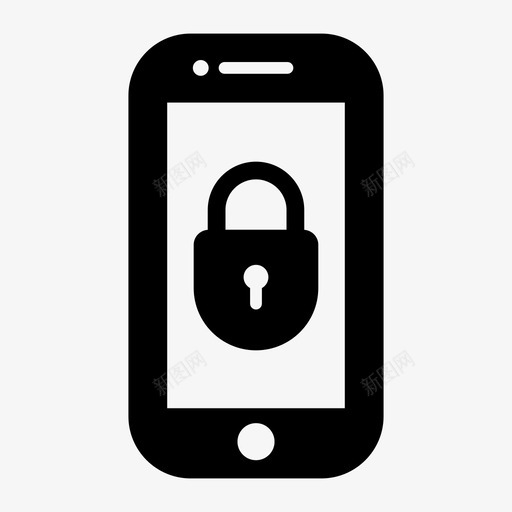 智能手机锁授权密码图标svg_新图网 https://ixintu.com iphone登录 安全服务 密码 授权 智能手机锁