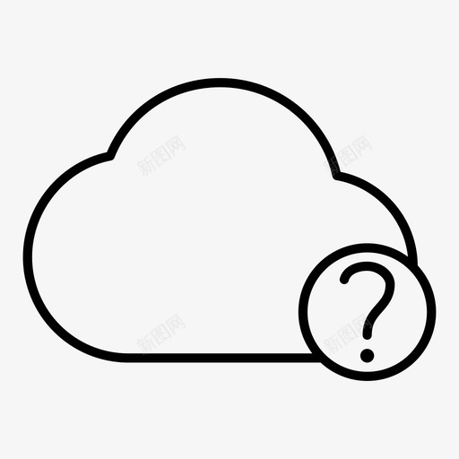 未知云云计算云数据图标svg_新图网 https://ixintu.com 云数据 云服务 云计算 天气 天空 未知云