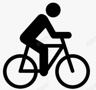 骑自行车骑车移动图标图标