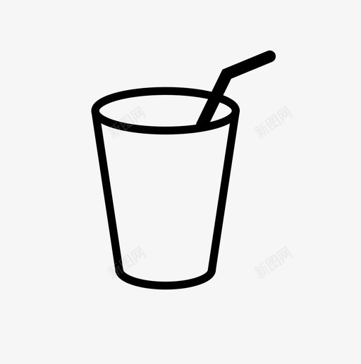 杯子容器饮料图标svg_新图网 https://ixintu.com 口渴 吸管 容器 杯子 食物 饮料