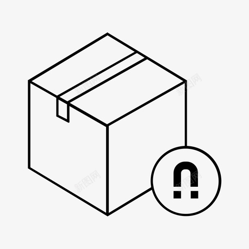 磁盒交货金属图标svg_新图网 https://ixintu.com 交货 包装 包裹 磁盒 金属