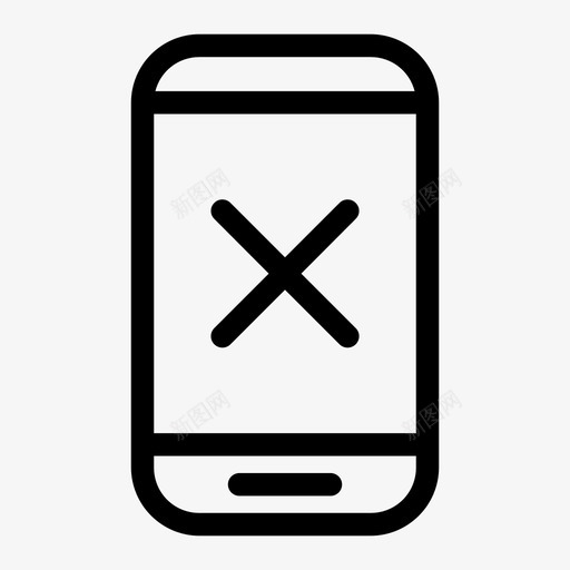 移动电话删除取消手机图标svg_新图网 https://ixintu.com 取消 手机 智能手机 移动电话 移动电话删除 触摸屏 通知