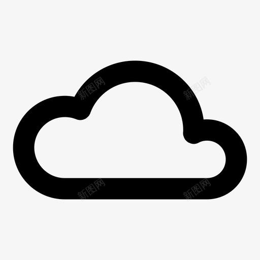 云服务器天空图标svg_新图网 https://ixintu.com 云 天气 天空 存储 文件文档粗体轮廓 服务器