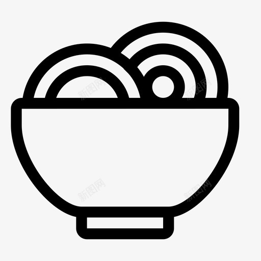 面条碗食物图标svg_新图网 https://ixintu.com 汤 碗 面条 食物 饭