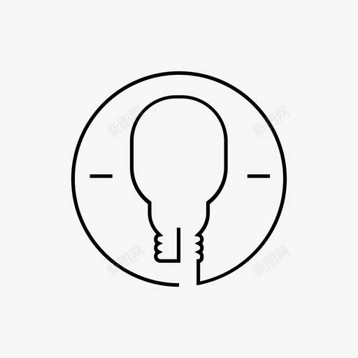 创意灯泡创造图标svg_新图网 https://ixintu.com 创意 创造 思考 灯泡 照明 网站