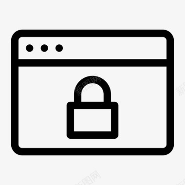 网络浏览器锁互联网接入在线浏览器图标图标