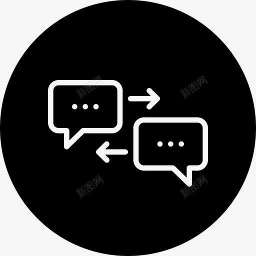 沟通建议聊天图标svg_新图网 https://ixintu.com 业务线轮差 客户 帮助 建议 沟通 聊天