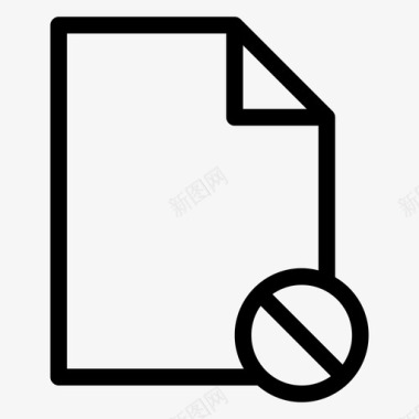 拒绝的文件文件文件页文件纸图标图标