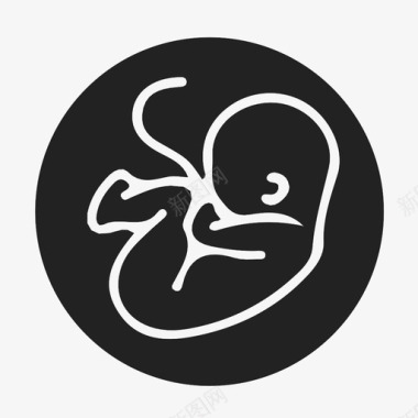 胚胎子宫茎图标图标