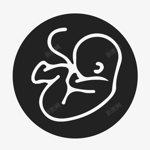 胚胎子宫茎图标svg_新图网 https://ixintu.com 产前 受孕 受精卵 婴儿 子宫 生殖 胎儿 胚胎 茎