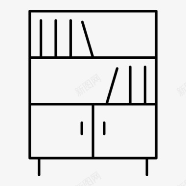 书架橱柜家具图标图标