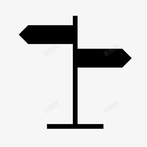 路标十字路口交通标志图标svg_新图网 https://ixintu.com 交通标志 十字路口 路标 转弯处