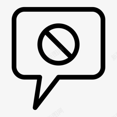 消息阻止聊天聊天应用程序图标图标