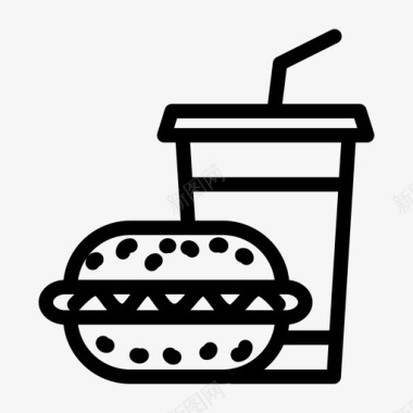 快餐汉堡油炸食品图标图标